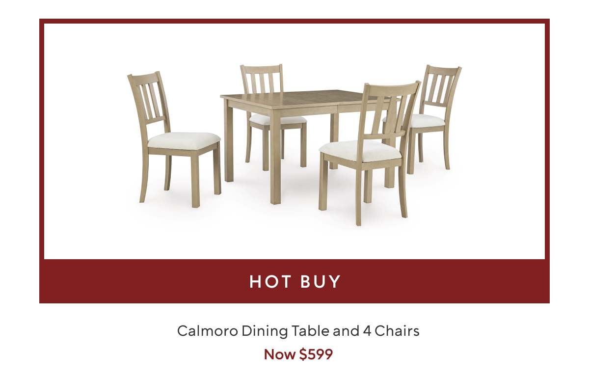 Calmoro Dining Table and 4 Chairs