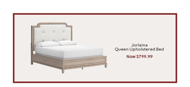 Jorlaina Queen Upholstered Panel Bed