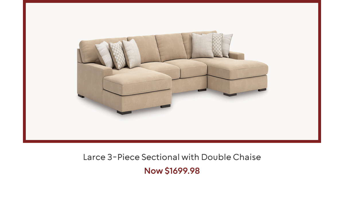 Larce 3-Piece with Double Chaise