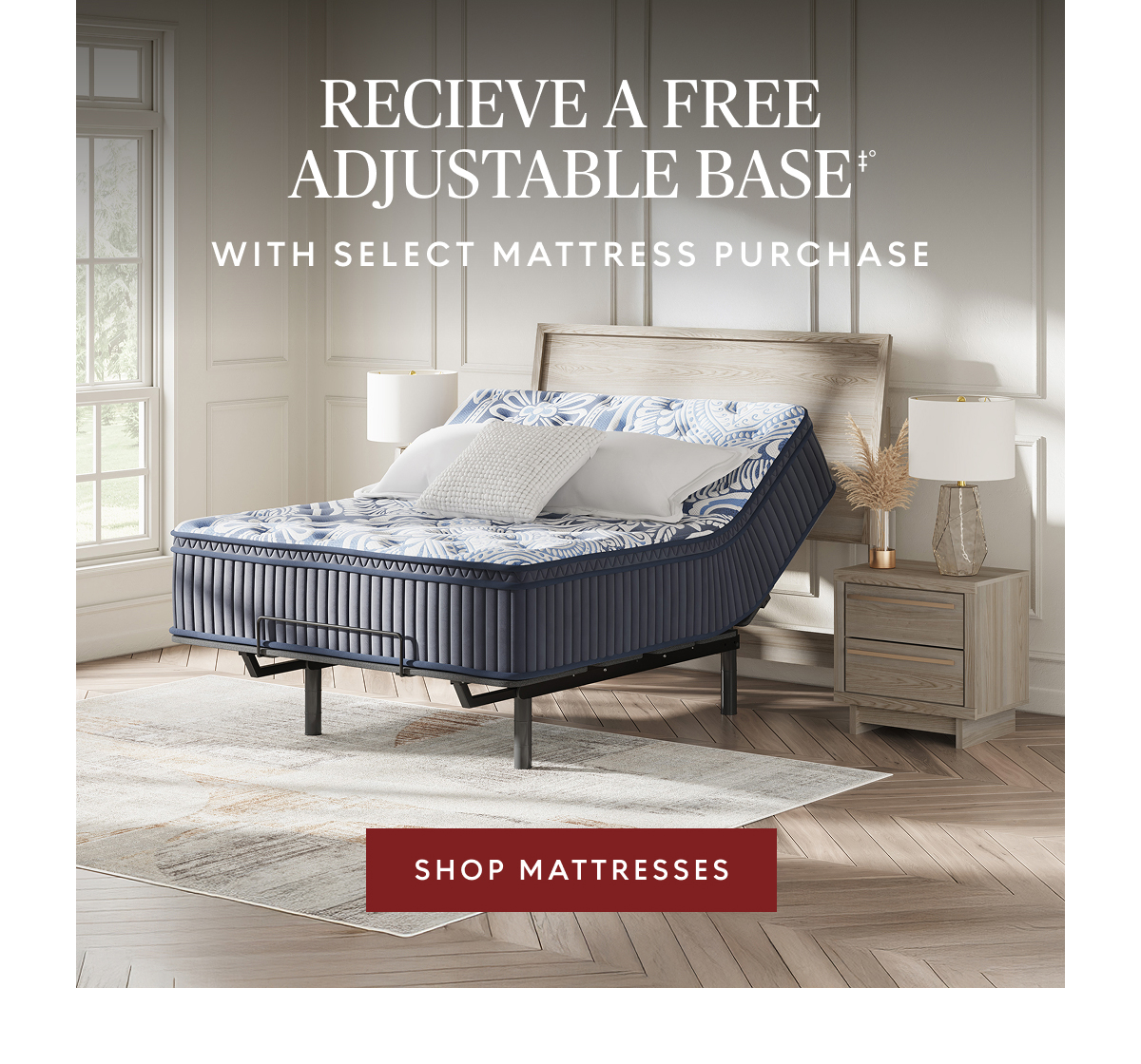 Receive a free adjustable base with select mattress purchase