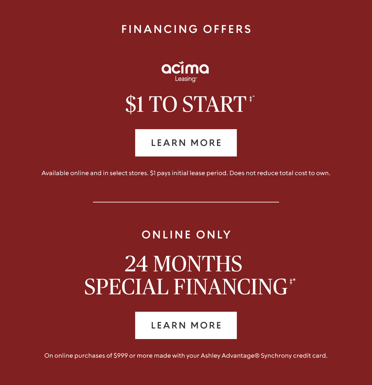 Financing offers