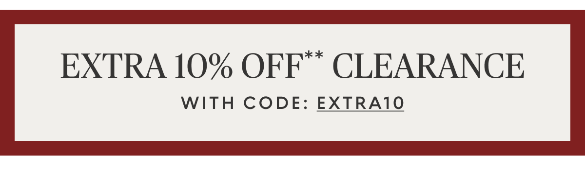 Extra 10% off clearance