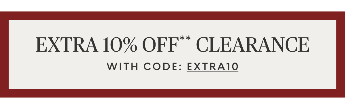 Extra 10% off clearance