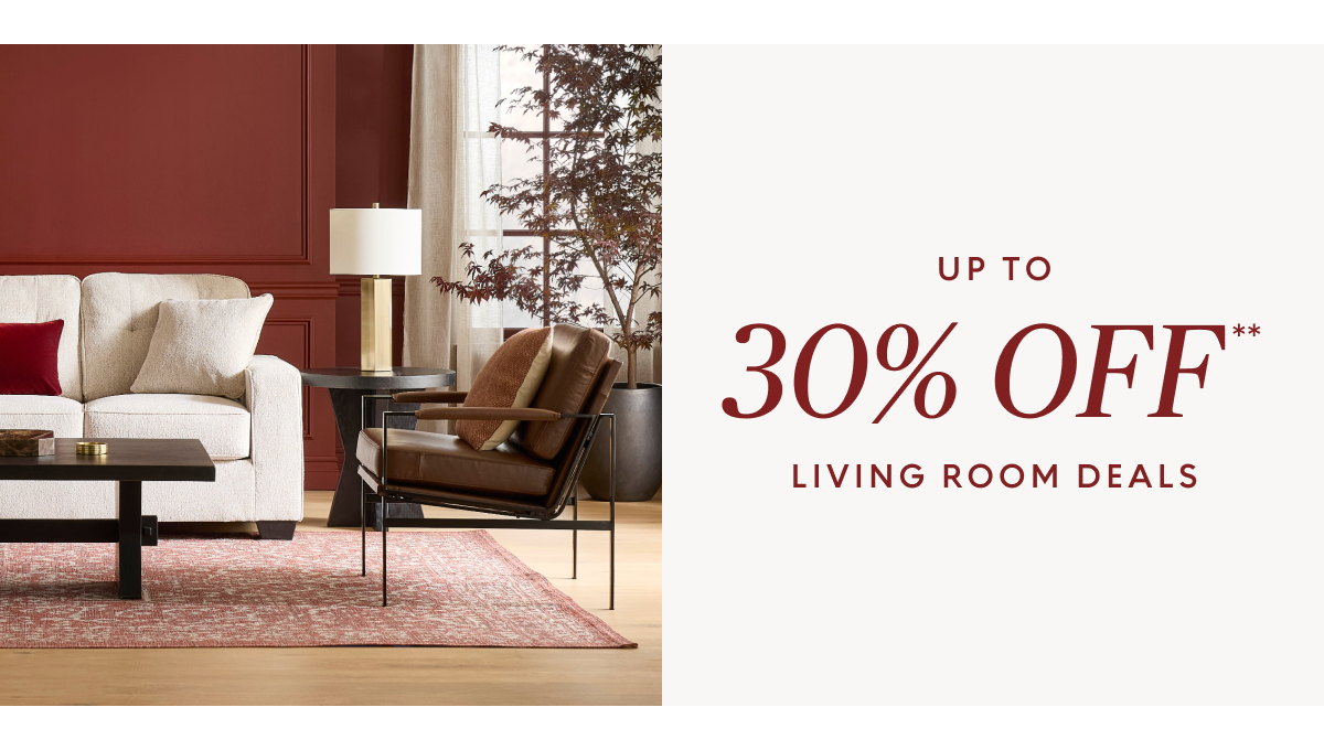 Up to 30% off living room deals