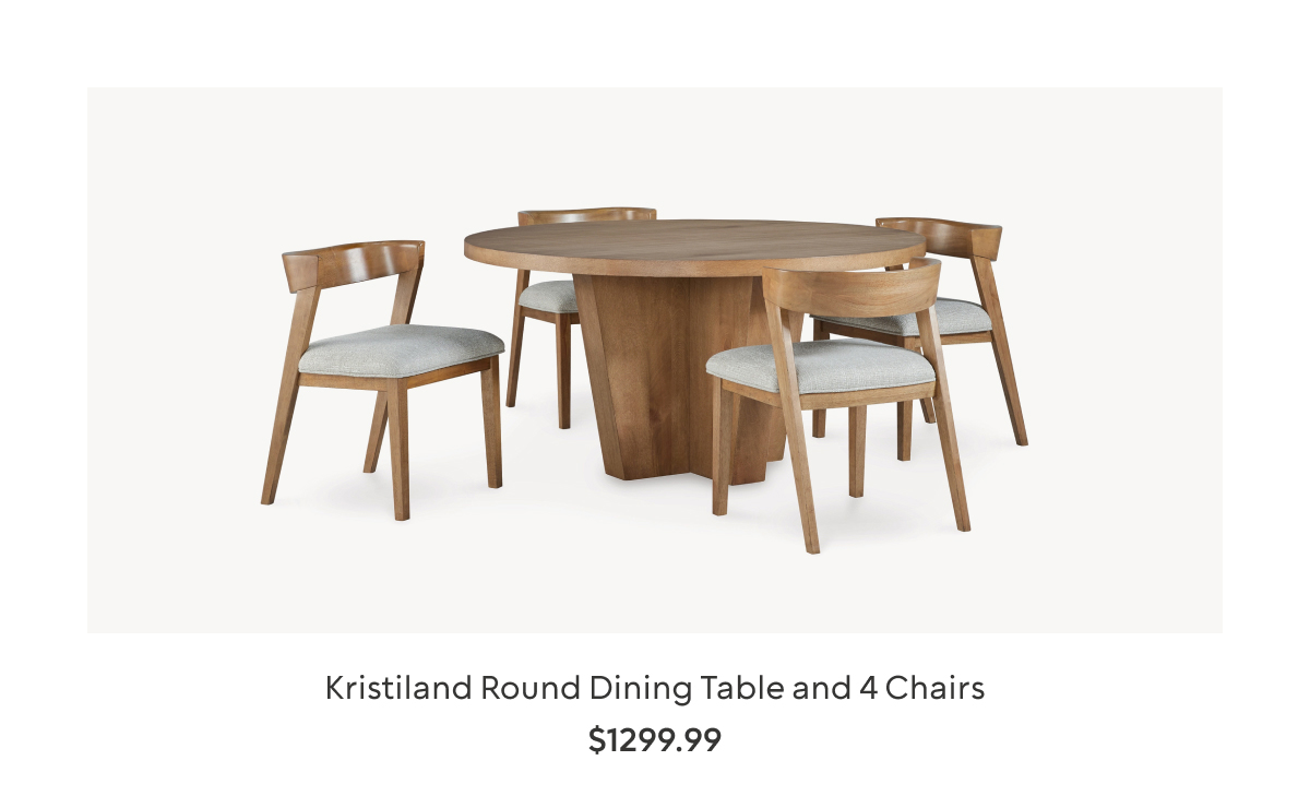 Kristiland Dining Table and 4 Chairs