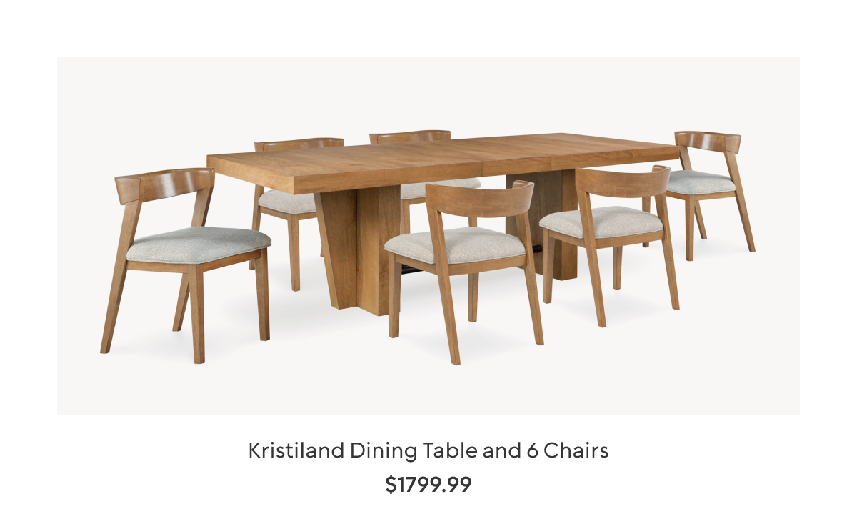 Kristiland Dining Table and 6 Chairs