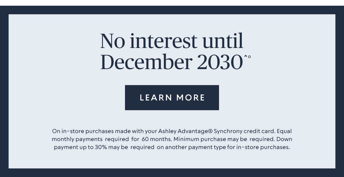 No interest until December 2030