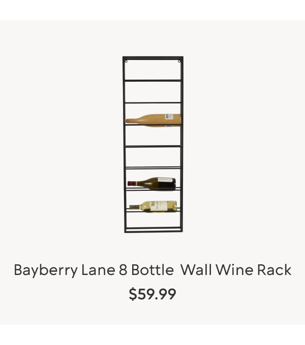 Bayberry Lane 8 Bottle Wall Wine Rack