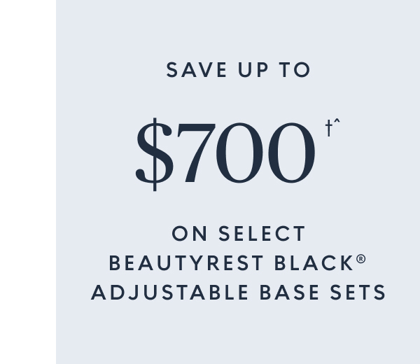 Save up to $700 on select beautyrest black adjustable base sets