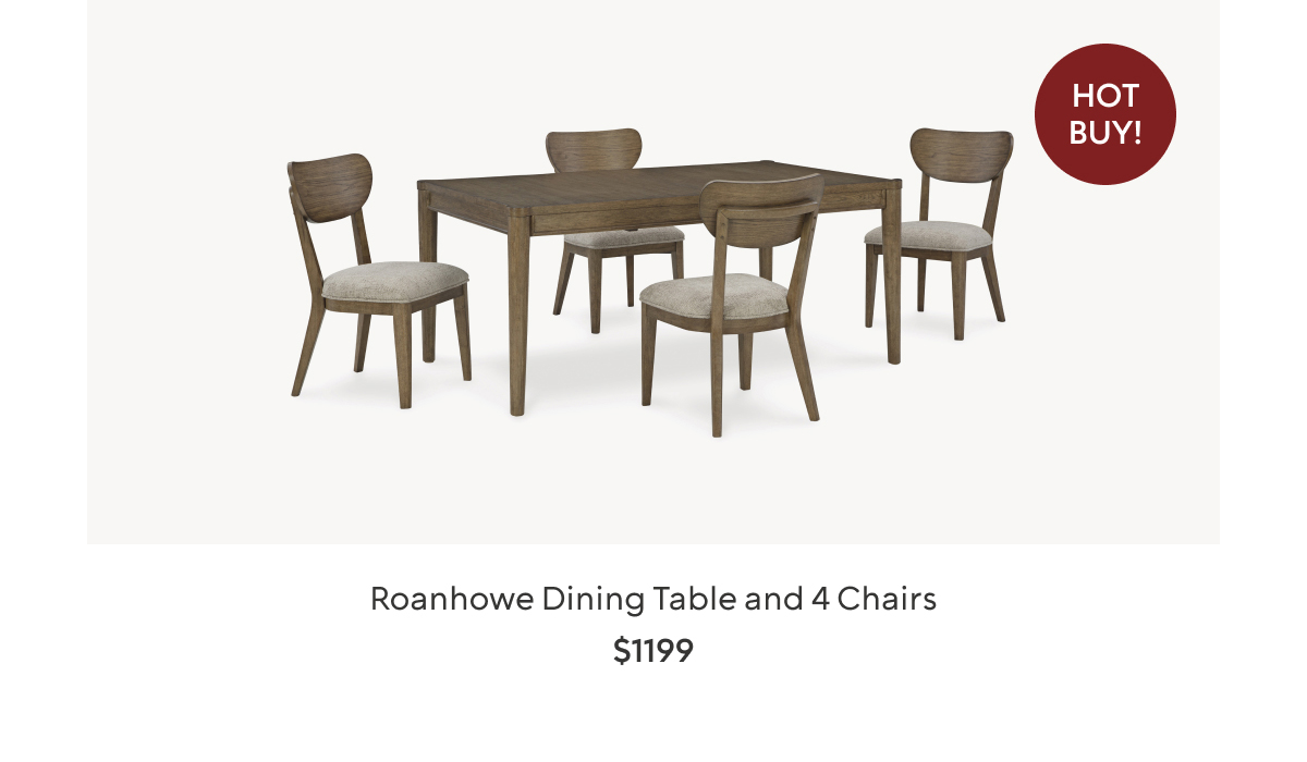 Roanhowe Dining Table and 4 Chairs