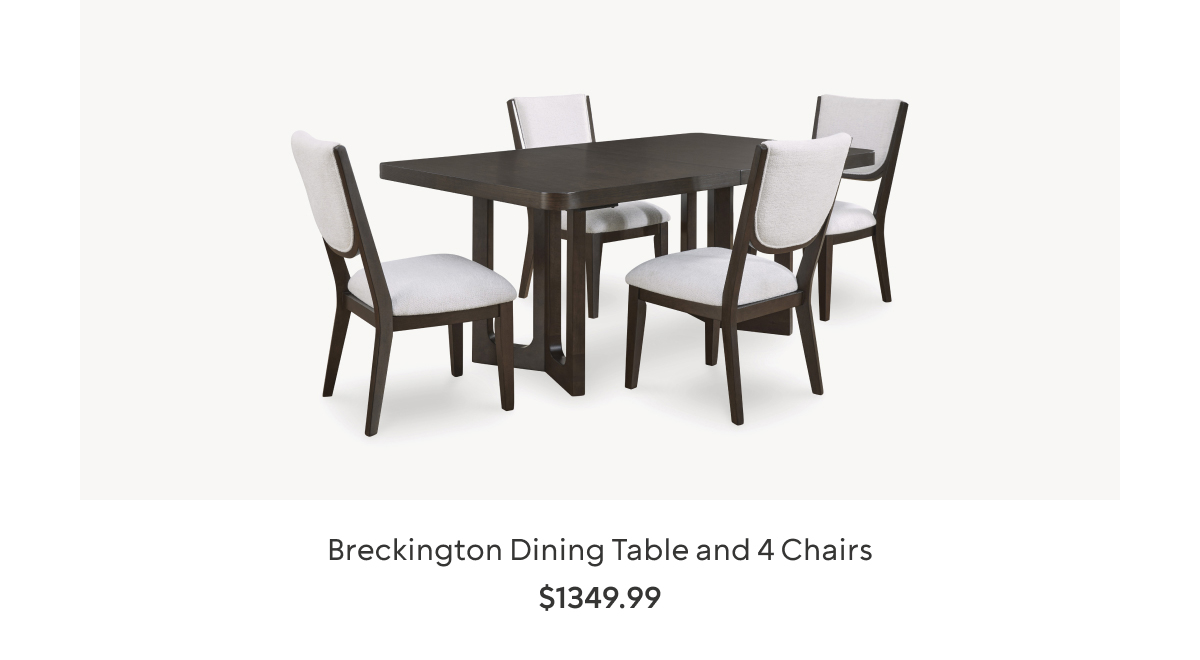 Breckington Dining Table and 4 chairs