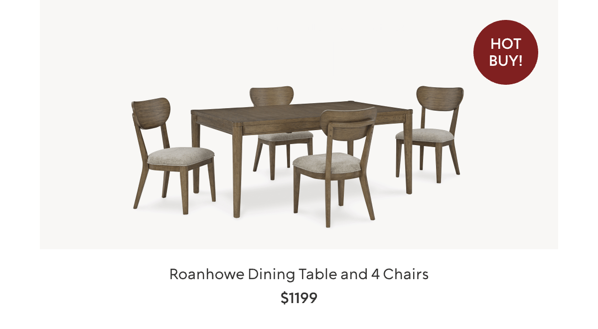 Roanhowe Dining Table and 4 Chairs