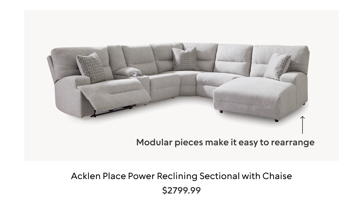 Acklen Place Power Reclining Sectional with Chaise