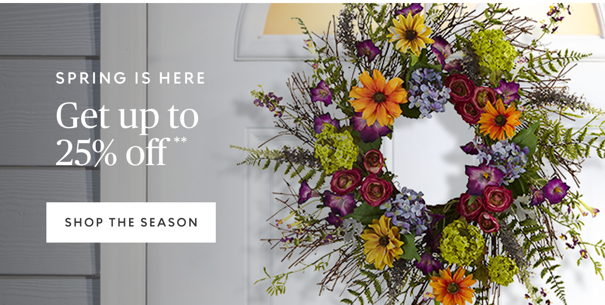 Spring decor up to 25% off