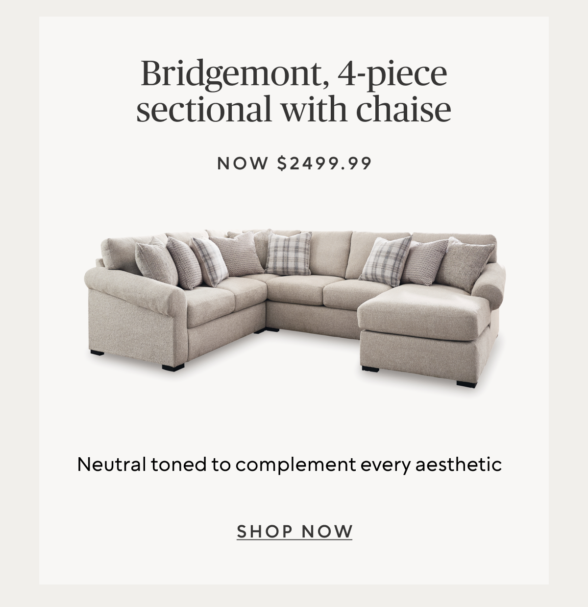 Bridgemont 4-Piece Sectional with Chaise