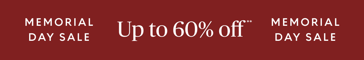 Memorial Day Sale up to 60% off