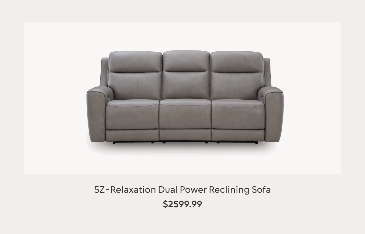 5Z-Relaxation Dual Power Leather Reclining Sofa