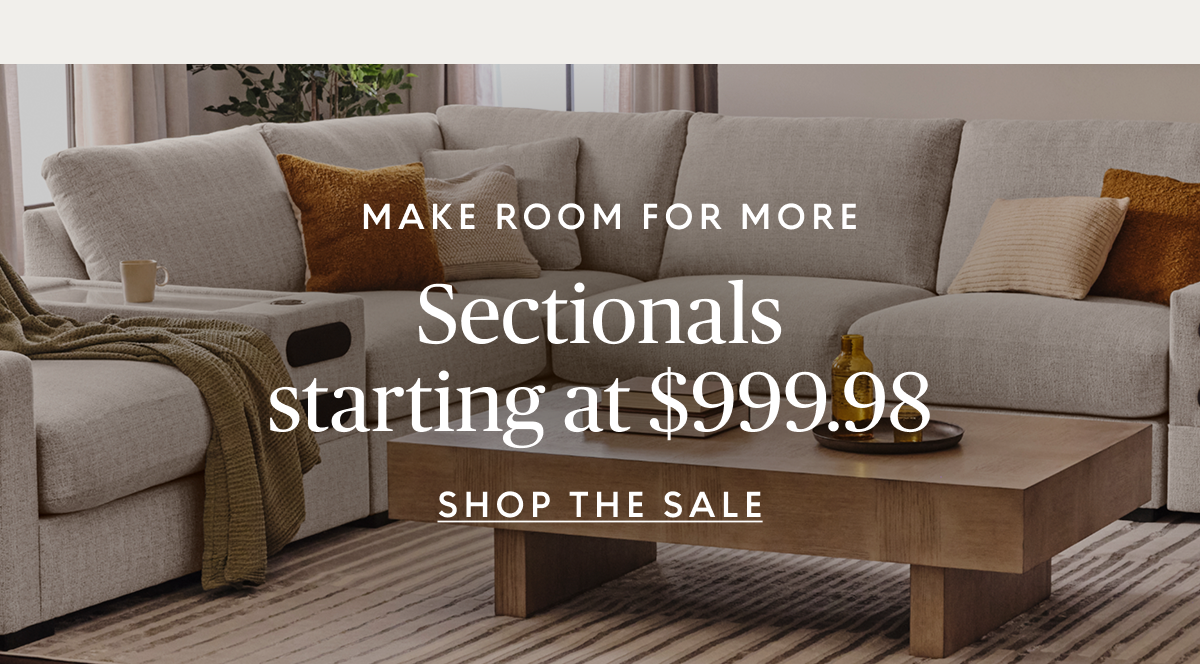 Sectionals starting at $999.98