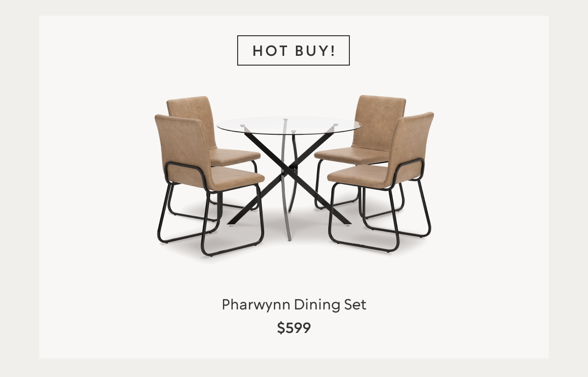 Pharwynn Dining Table and 4 Chairs