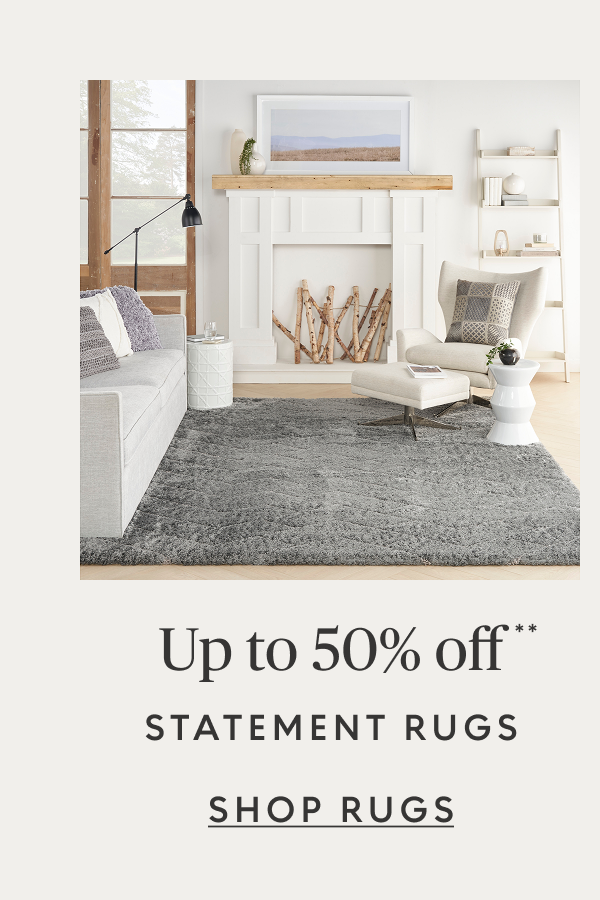 Rugs up to 50% off**