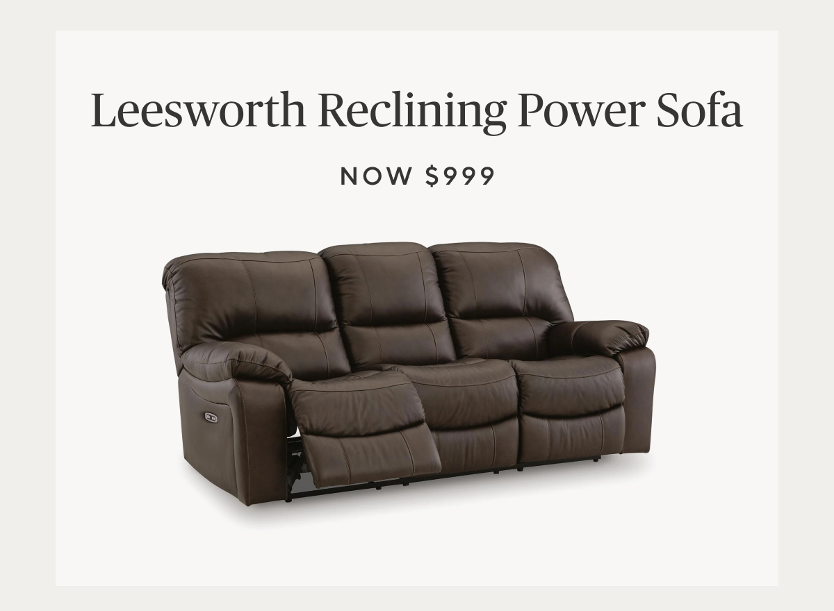 Leesworth Power Reclining Leather Sofa