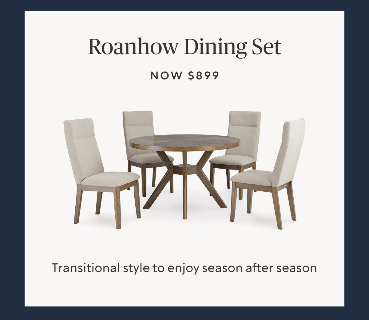 Roanhowe Dining Table and 4 Chairs