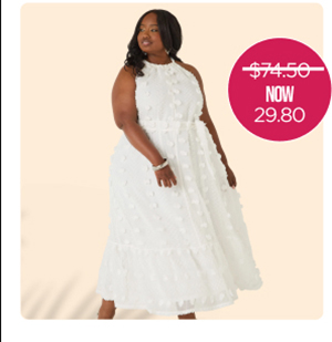 Pompom Gauze Maxi Dress