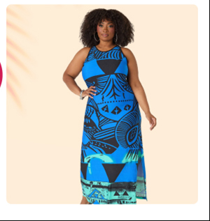 Abstract Maxi Dress