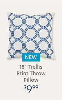 18" Trellis Print Throw Pillow
