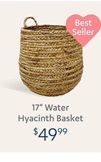 17" Water Hyacinth Basket
