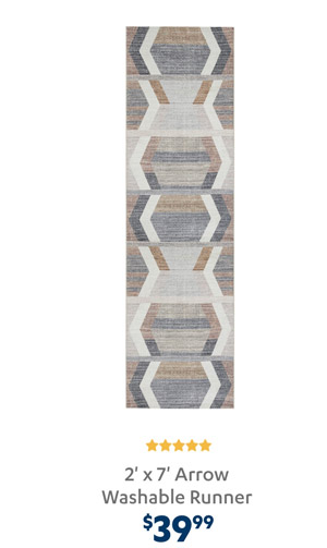 2' x 7' Arrow Washable Runner