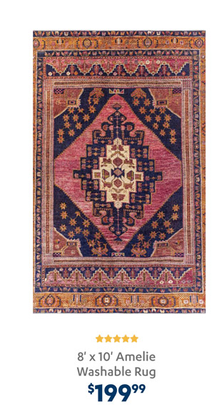 8' x 10' Amelia Washable Rug