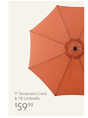 9' Terracotta Crank & Tilt Umbrella