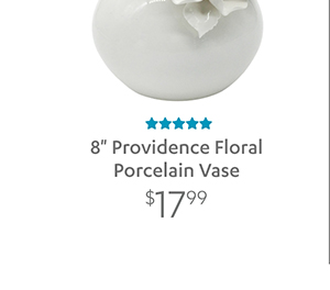 8" Providence Floral Porcelain Vase