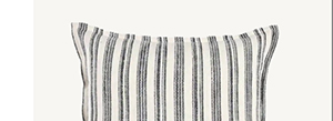 Brown Striped Slub Euro Throw Pillow, 24"