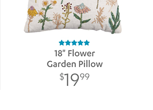 18" Flower Garden Pillow