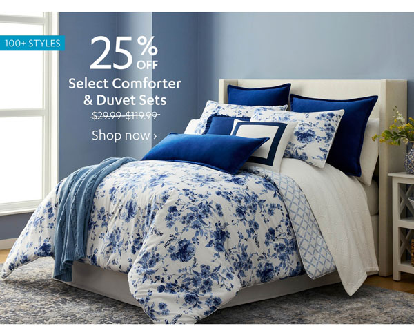 25% Off Select Comforter & Duvet Sets - Shop Now