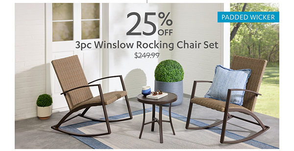 3pc Winslow Rocking Chair Set