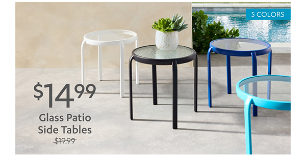 Glass Patio Side Tables