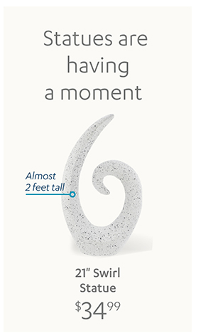 21" Swirl Statue
