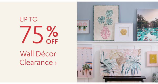 Up to 75% OFF Wall Decor - Shop Clearance