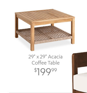 29" x 29" Acacia Coffee Table