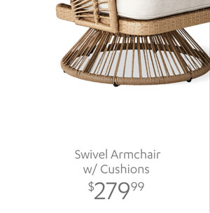 Swivel Armchair w/ Cushions