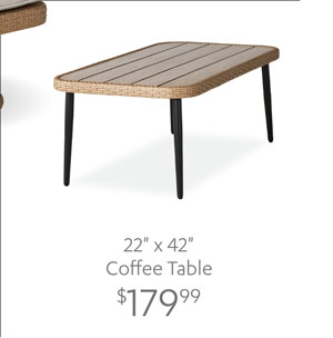 22" x 42" Coffee Table