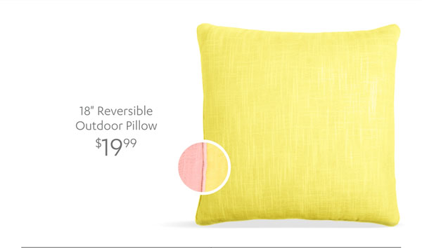 18" Reversible Outdoor Pillow