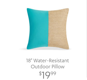 18" Water-Resistant Outdoor Pillow