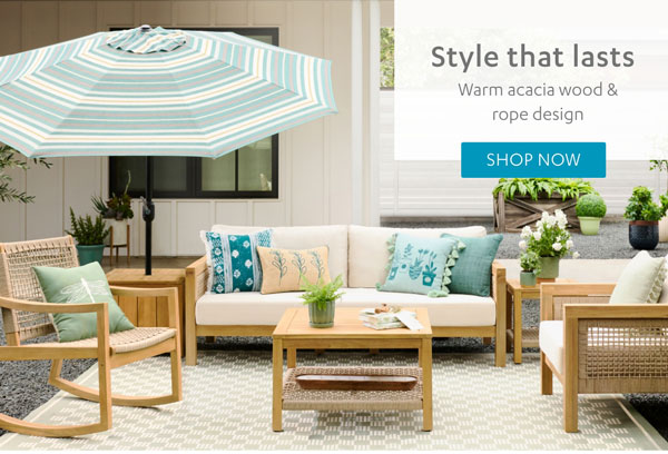 Style that lasts - Warm acacia wood & rope design