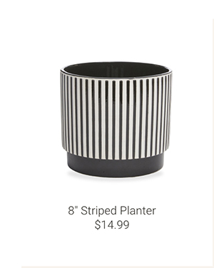 8" Striped Planter