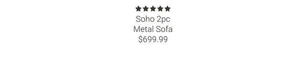 Soho 2pc Metal Sofa