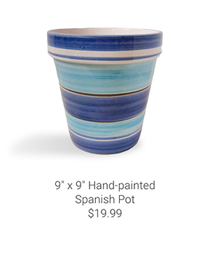 9' x 9' Hand-painted Spanish Pot